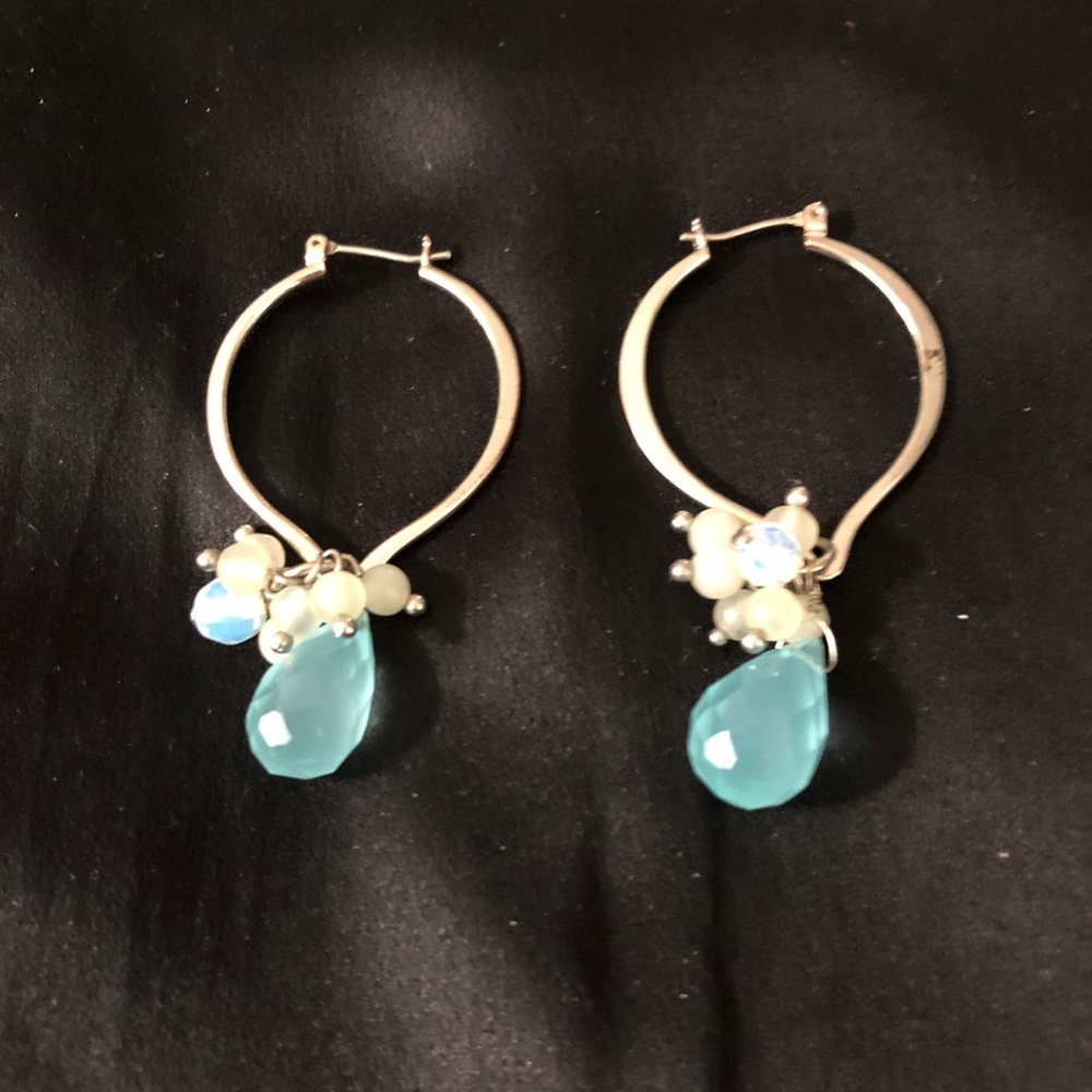 Light Blue Dangling Earrings